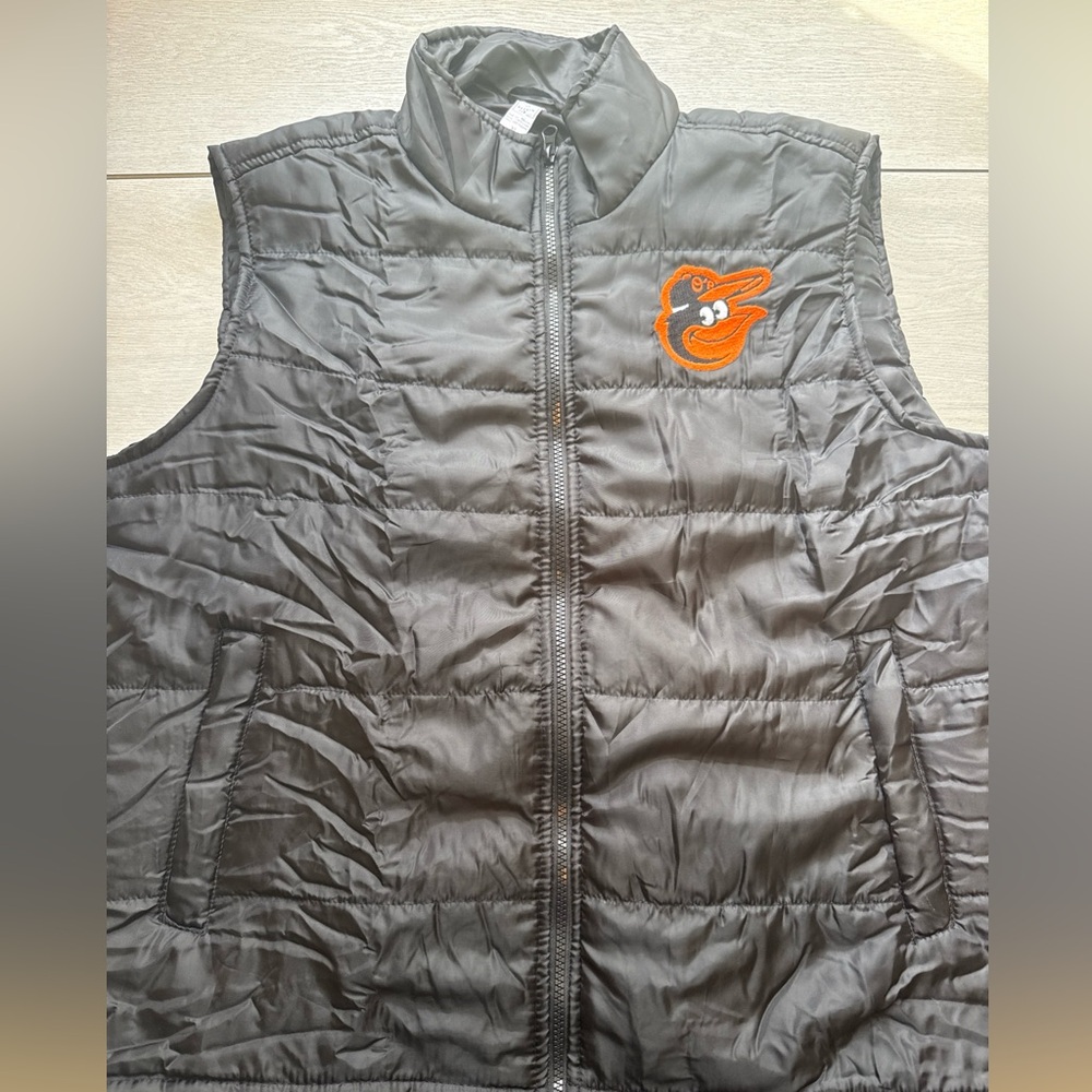 Baltimore Orioles Gray Puffer Vest